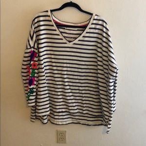 Striped pull over sweater